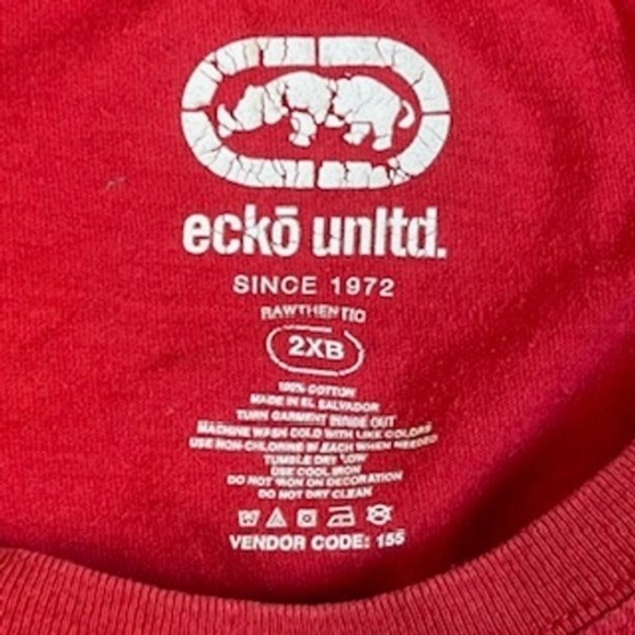 Ecko Unltd Mens Red World Famous Vandals Graphic T-Shirt Size 2XL Big & Tall - Picture 7 of 7